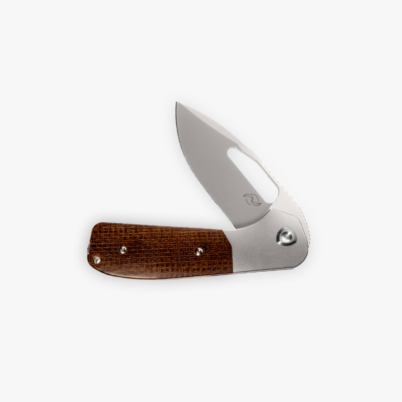 Field Duty Folder - Brown Burlap Micarta - Liong Mah Design# - product_type#