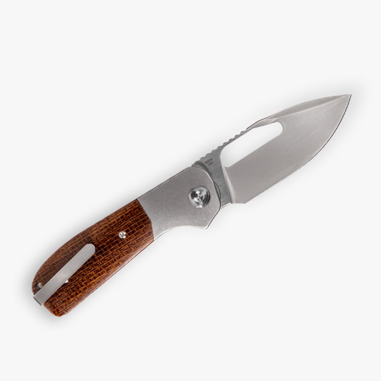 Field Duty Folder - Brown Burlap Micarta - Liong Mah Design# - product_type#