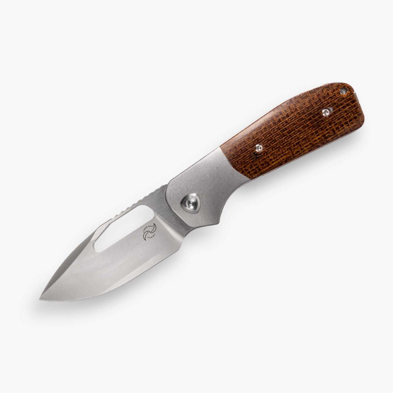 Field Duty Folder - Brown Burlap Micarta - Liong Mah Design# - product_type#